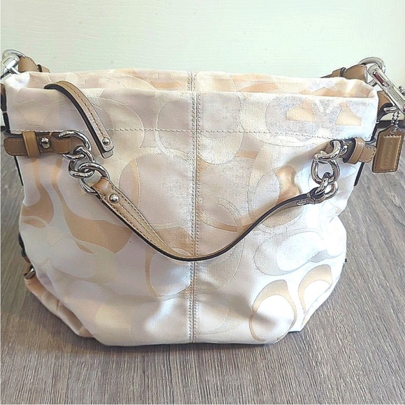 Coach Brooke Signature Optic Satchel Shoulder Bag F16620 - Picture 1 of 9